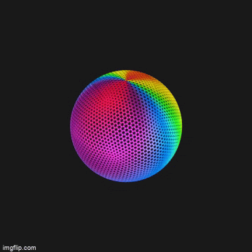dissolving rainbow orb