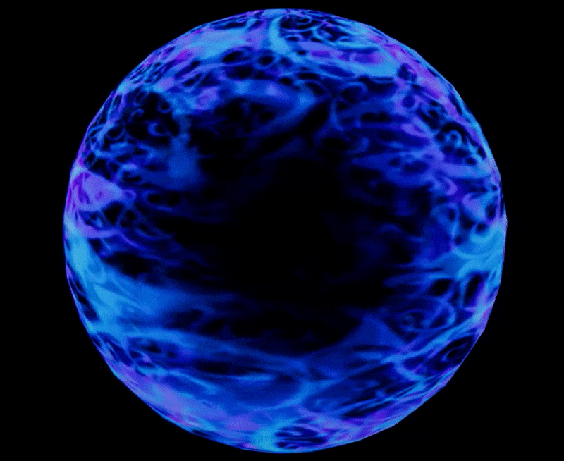 blue kaleidoscope orb