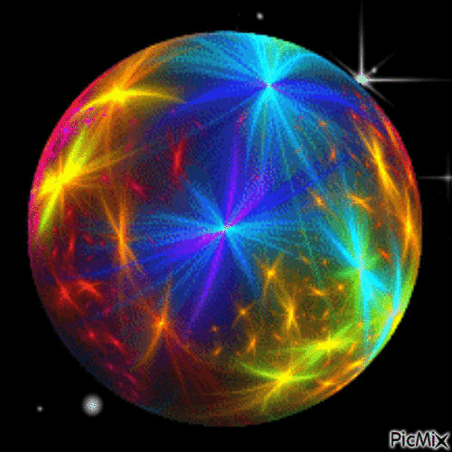 sparkling rainbow orb